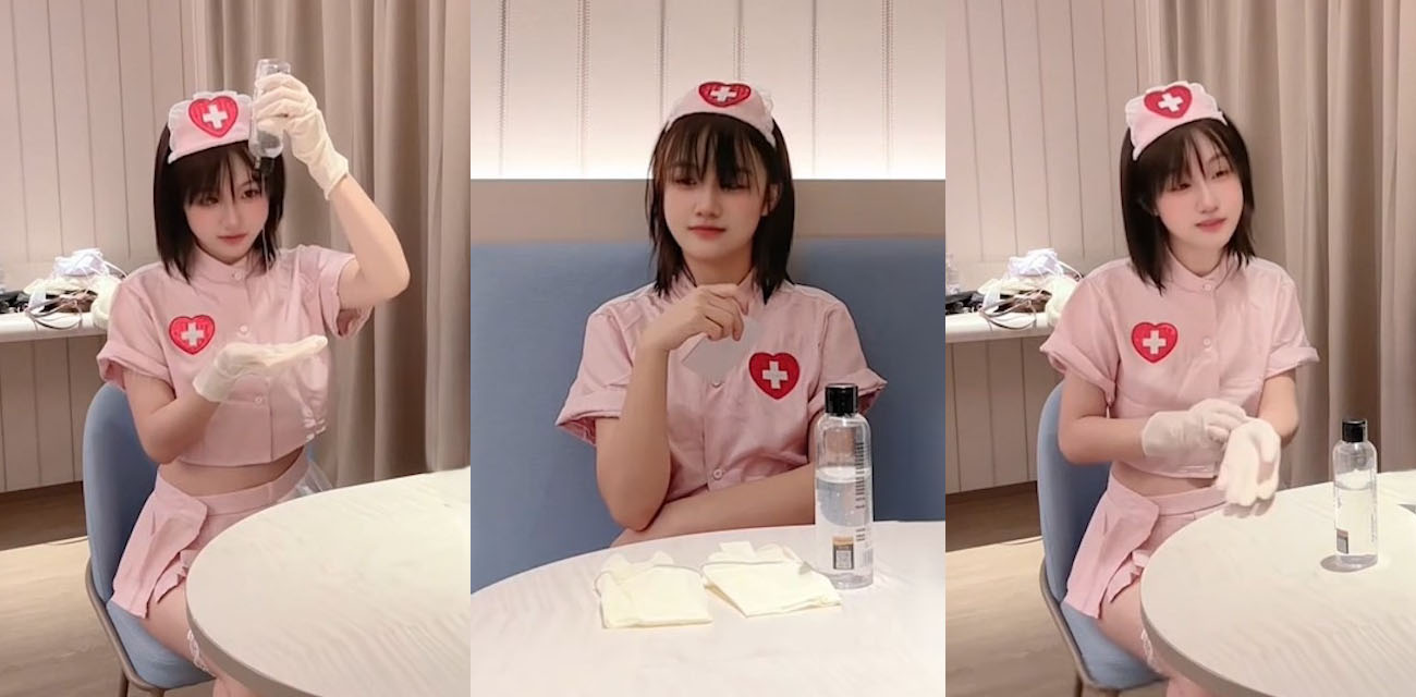 美艳护士【十七的猫】剧情新作，COS白丝护士制服深喉口交，被啪啪猛干高潮喷水